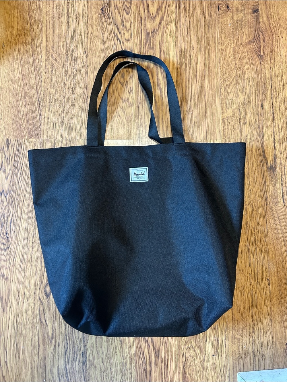 Herschel brand Black Canvas Tote Bag euc